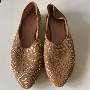 Anthropologie Cecelia New York Mojito boho studded flats